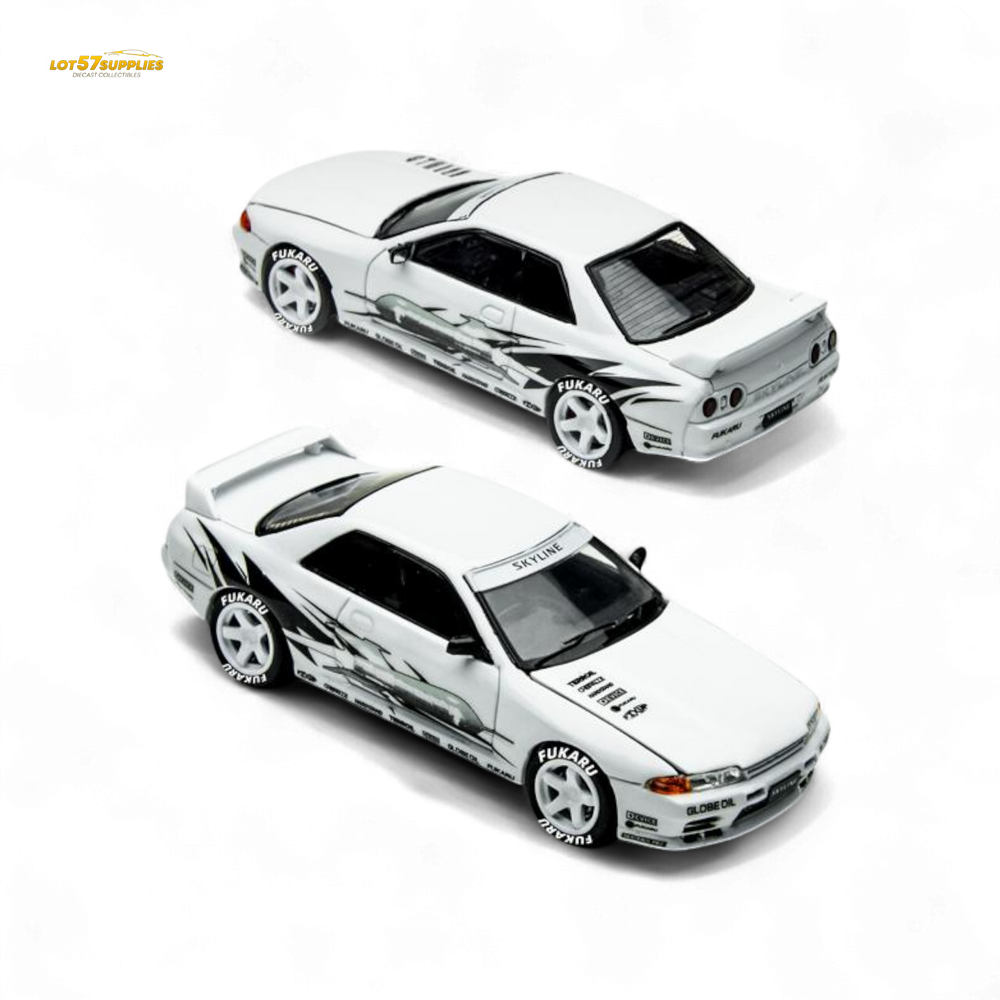 (Pre-Order) TimeMicro Skyline GT-R R32 Los Santos Drift - White 1/64