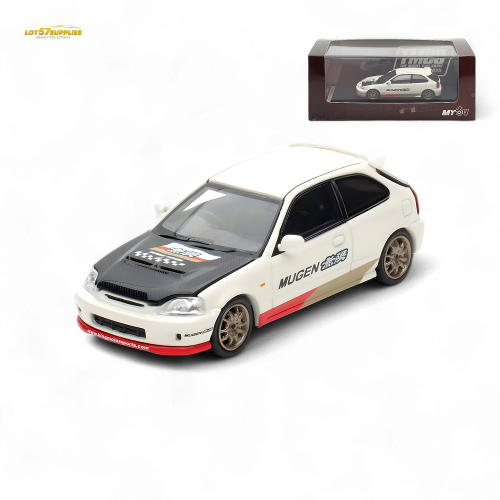 Motorhelix Honda Civic EK9 MUGEN Malaysia Limited Edition - White 1:64