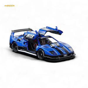 Demon King Auto F40 LB-Works Wide-Body Gull Wing Gate Modified - Inter Milan Livery 1:64