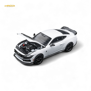 (Pre-Order) DCM Mustang Dark Horse - Crystal White - Black Wheels 1:64