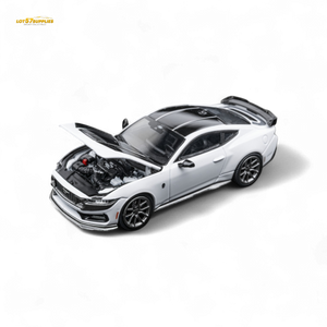 (Pre-Order) DCM Mustang Dark Horse - Crystal White - Titanium Wheels 1:64