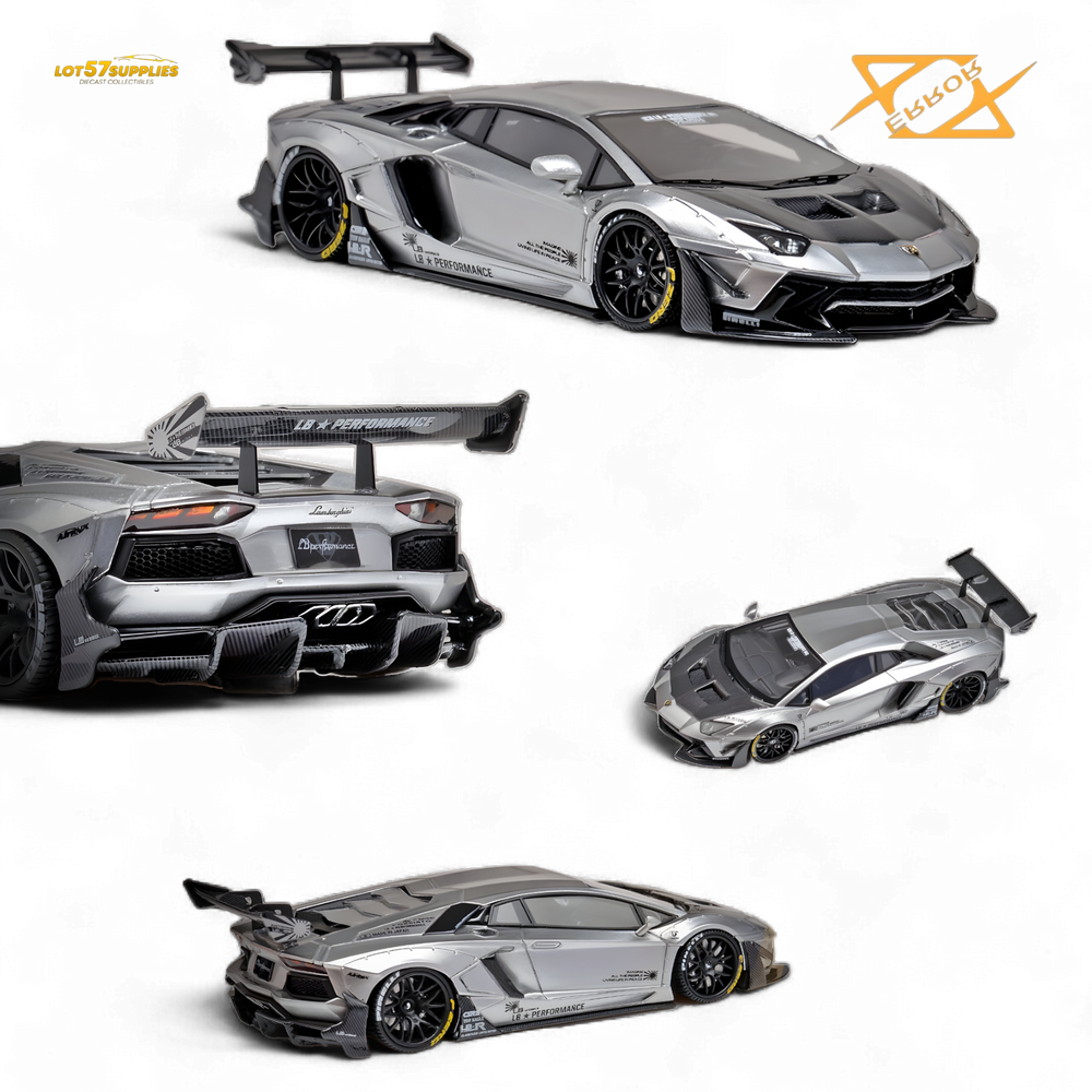 (Pre-Order) 404error Lamborghini Aventador 2.0 Silver 1:64
