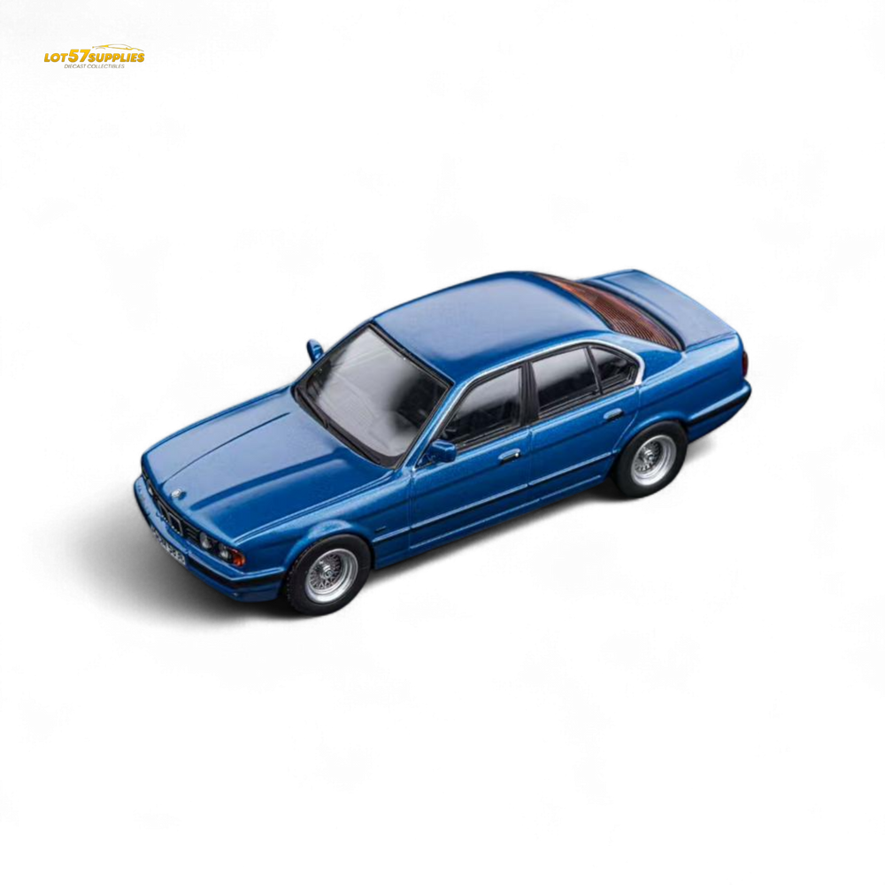 (Pre-Order) DCM BMW E34 5-Series Sedan Avis Metallic Blue 1:64