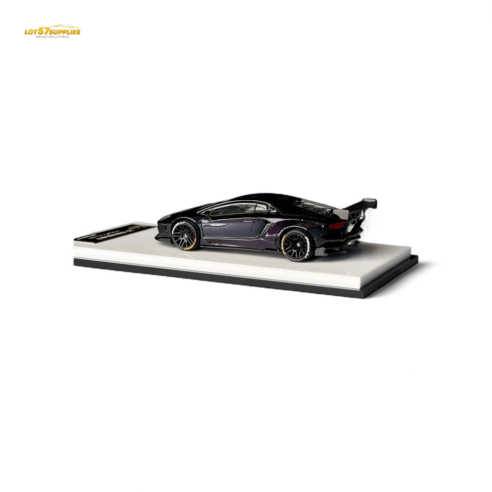 King Model Lamborghini Aventador LP700-4 LB 1.0 Purple Carbon Fiber 1:64