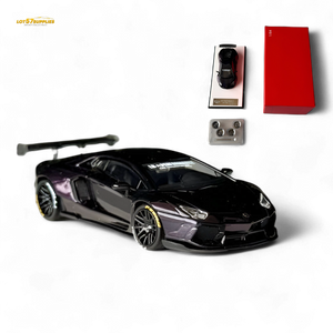 King Model Lamborghini Aventador LP700-4 LB 1.0 Purple Carbon Fiber 1:64