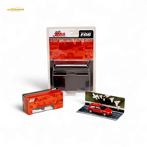 Lot57Supplies Diecast Shop Hobby Japan Honda Civic EG6 Red 1:64