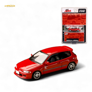 Lot57Supplies Diecast Shop Hobby Japan Honda Civic EG6 Red 1:64