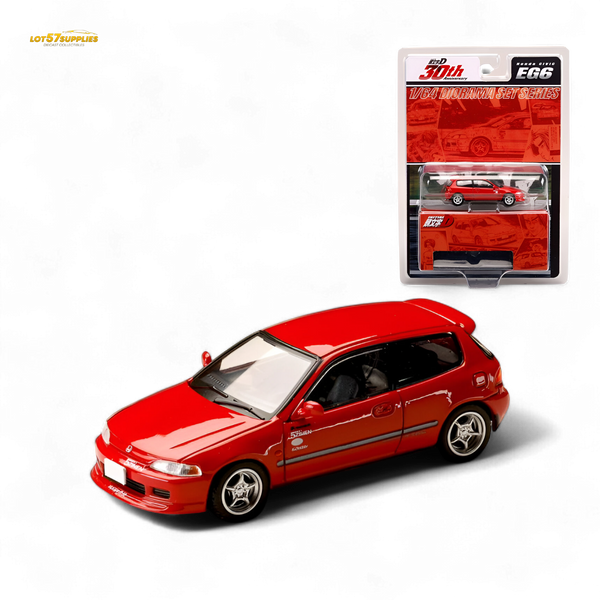 Lot57Supplies Diecast Shop Hobby Japan Honda Civic EG6 Red 1:64
