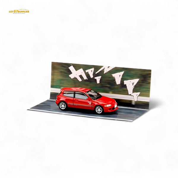 Lot57Supplies Diecast Shop Hobby Japan Honda Civic EG6 Red 1:64