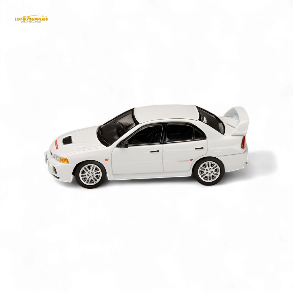 Lot57Supplies Diecast Shop Hobby Japan Mitsubishi Lancer Evolution IV White 1:64