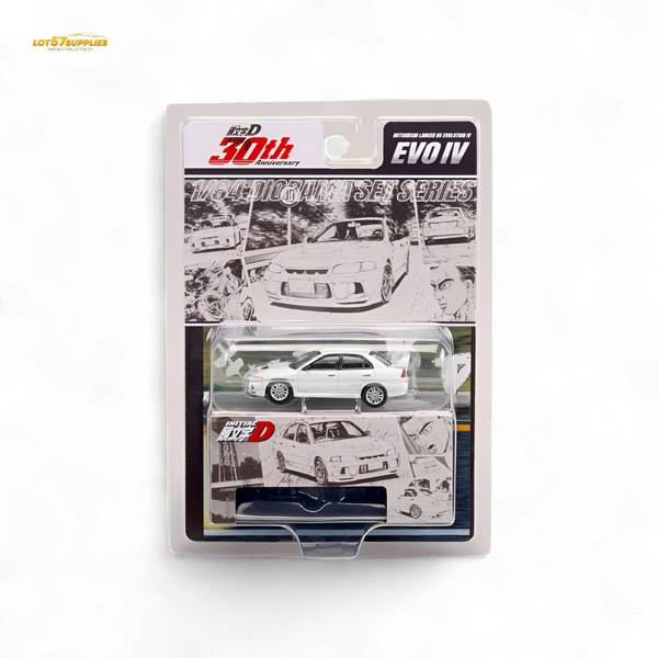 Lot57Supplies Diecast Shop Hobby Japan Mitsubishi Lancer Evolution IV White 1:64