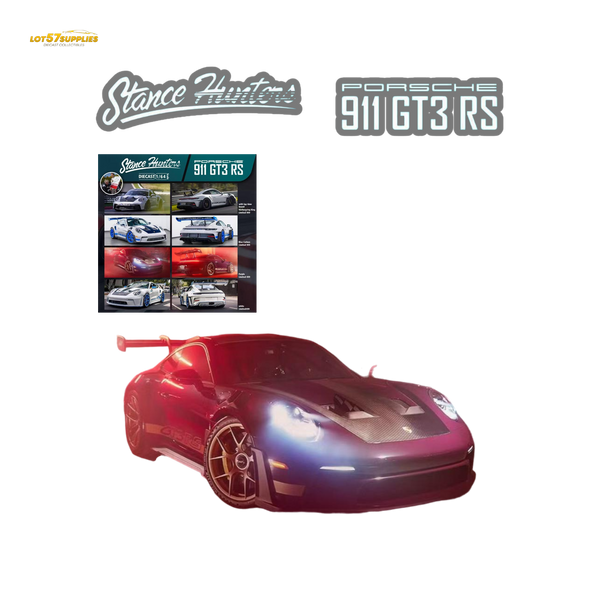 (Pre-Order) Stance Hunters Porsche 911 GT3 RS Purple 1:64