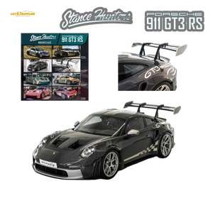 (Pre-Order) Stance Hunters Porsche 911 GT3 RS 992 PTS Grey Black 1:64