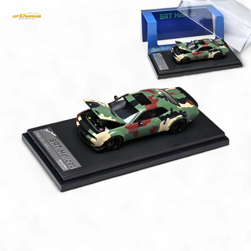 (Pre-Order) Stance Hunters Dodge Challenger SRT Hellcat Army Green 1:64