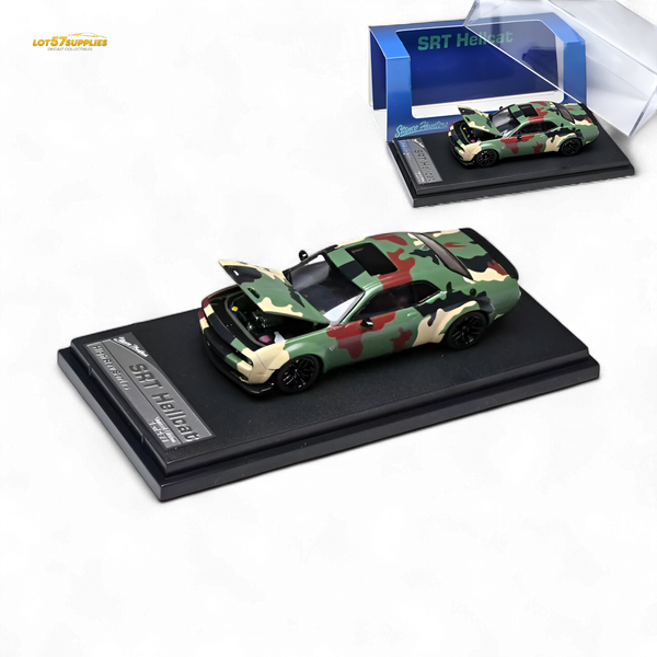 (Pre-Order) Stance Hunters Dodge Challenger SRT Hellcat Army Green 1:64