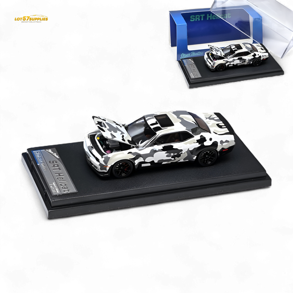 (Pre-Order) Stance Hunters Dodge Challenger SRT Hellcat Arctic Camo 1:64