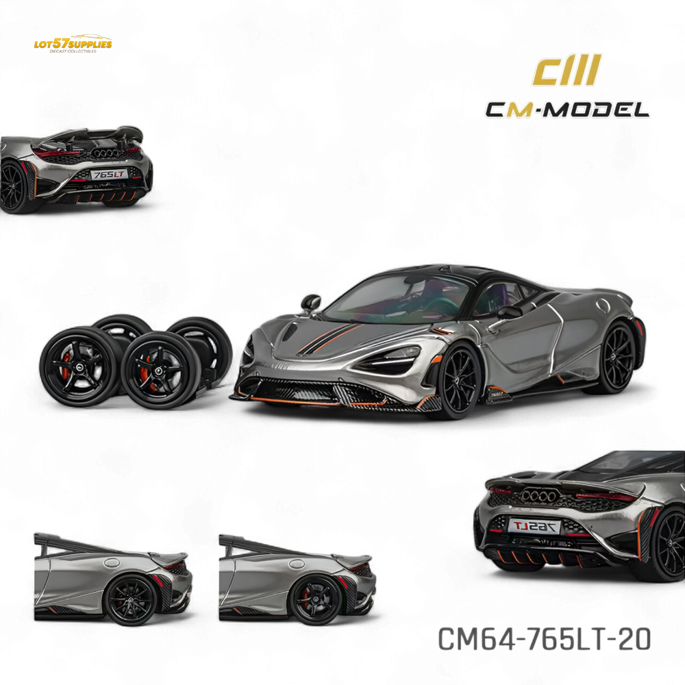 (Pre-Order) CM Model McLaren 765LT Silver Gray 1:64