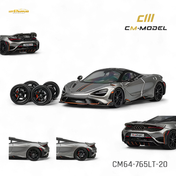 (Pre-Order) CM Model McLaren 765LT Silver Gray 1:64