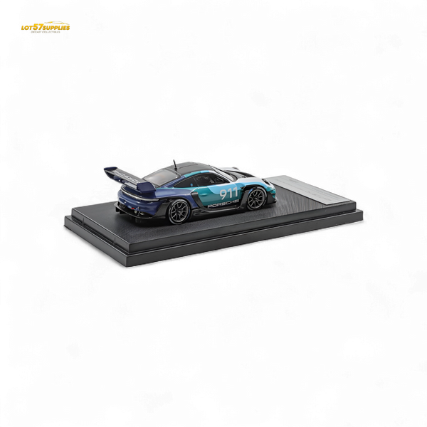 (Pre-Order) HKM Porsche 911 GT3 R Rennsport Blue-White 1:64