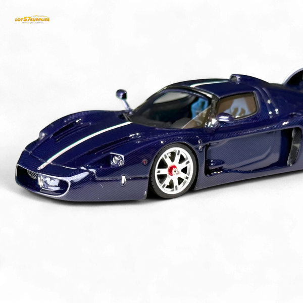 YM Model Maserati MC12 Stradale Corsa Blue Carbon 1:64