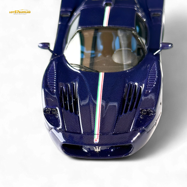 YM Model Maserati MC12 Stradale Corsa Blue Carbon 1:64