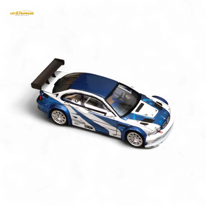 (Pre-Order) Ghost Player BMW E46 M3 GTR White Blue Comic NFS Livery 1:64