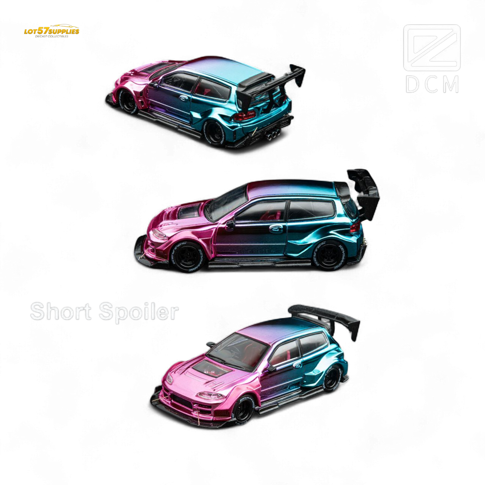 DCM Kevmannz 1996 EG6 Hatchback Wide Body - Dazzling Colorful Short Spoiler 1:64