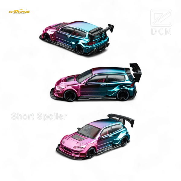 DCM Kevmannz 1996 EG6 Hatchback Wide Body - Dazzling Colorful Short Spoiler 1:64