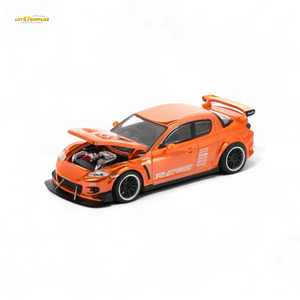 (Pre-Order) Poprace MAZDA RX-8 RE-AMEMIYA - CHROME ORANGE 1:64