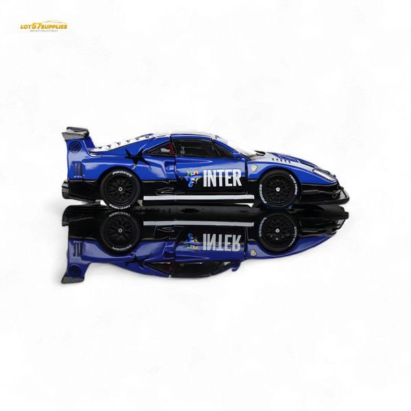 Demon King Auto F40 LB-Works Wide-Body Gull Wing Gate Modified - Inter Milan Livery 1:64