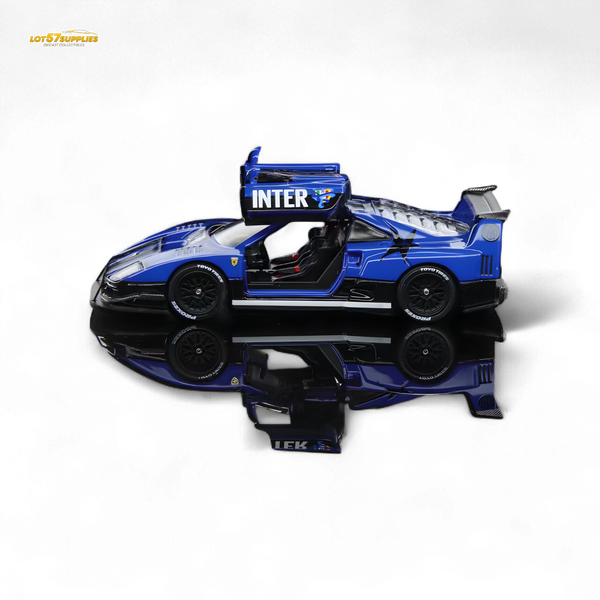 Demon King Auto F40 LB-Works Wide-Body Gull Wing Gate Modified - Inter Milan Livery 1:64