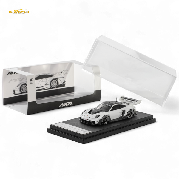 HKM 911 (992) GT3 R Rennsport - White/Carbon Hood 1:64