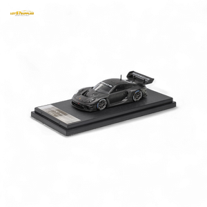 Model car on a display stand with a white background