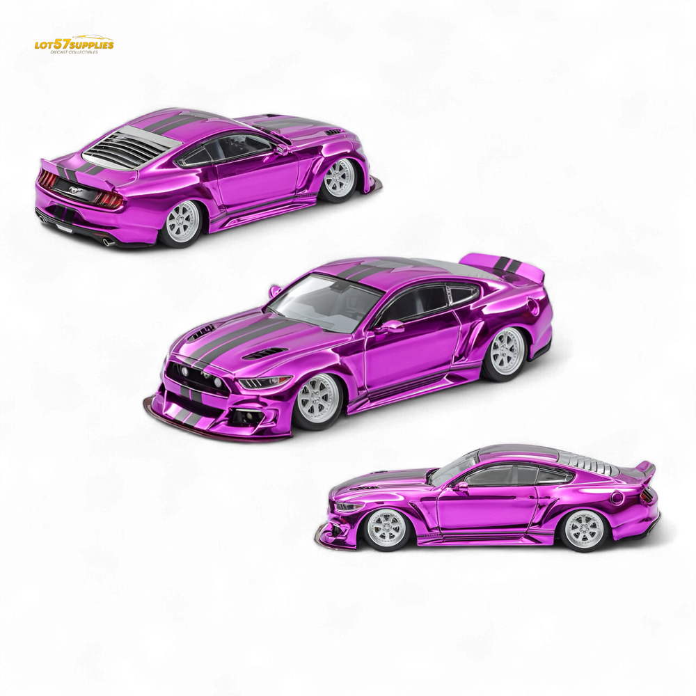 (Pre-Order) Liberty 64 Mustang Widebody Kit Chrome Purple 1:64