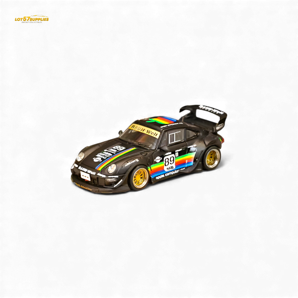 (Pre-Order) Street Weapon RWB 993 Matte Black Apple Livery 1:64