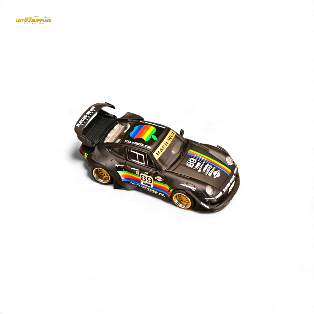 (Pre-Order) Street Weapon RWB 993 Matte Black Apple Livery 1:64