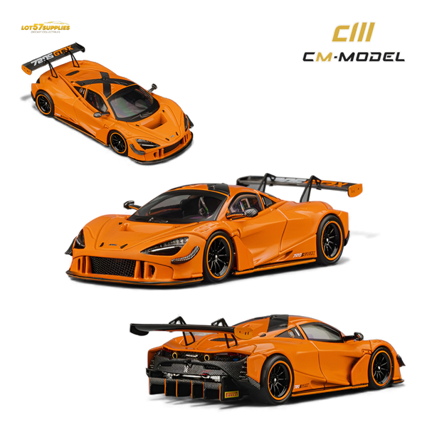 (Pre-Order) CM Model McLaren 720S GT3X Papaya Orange 1:64