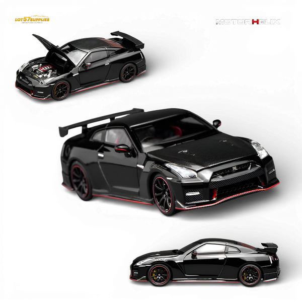 (Pre-Order) Motorhelix Nissan GT-R NISMO R35 2022 - Meteor Black 1:64