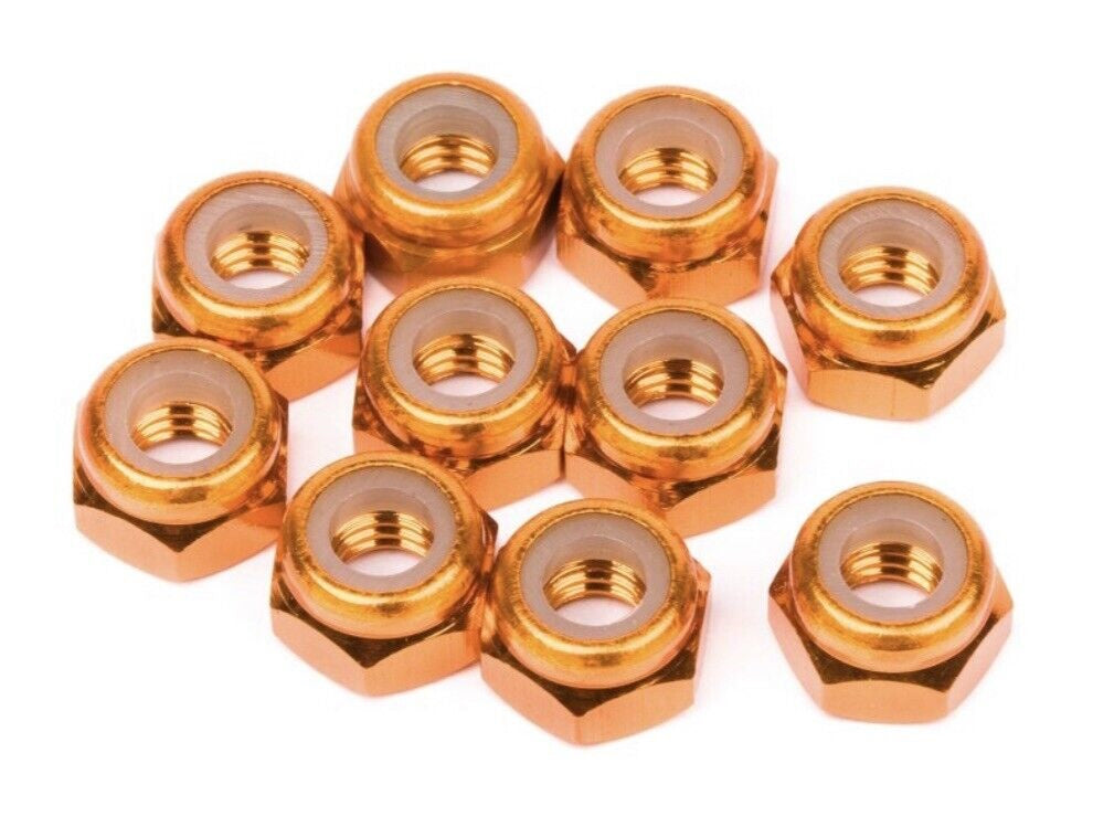 HPI Z868 4mm Aluminum Locknut (Orange) (10)