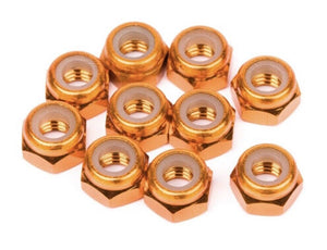 HPI Z868 4mm Aluminum Locknut (Orange) (10)