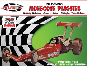 Black Forest® Hobby Supply Co Atlantis Models 1120 1/32 Tom McEwen Mongoose Dragster (Snap) (formerly Revell) — Sci-Fi & Pop
