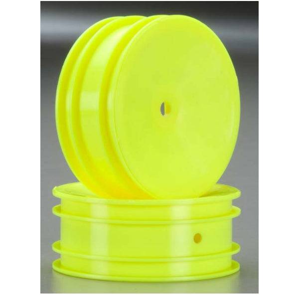 Associated 9691 Front Buggy Wheels Hex Yellow (2) RC10B4 RC10B5 / M