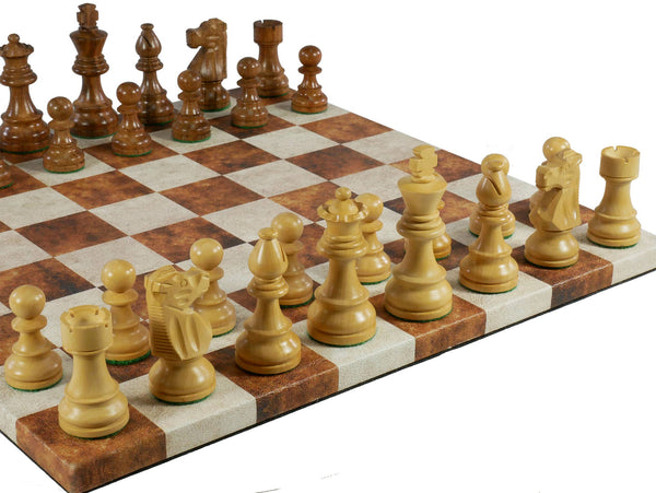 Little Shop of Magic Chess Set - 3" Kikkerwood French Men on Caramel/Cream board — Board Game