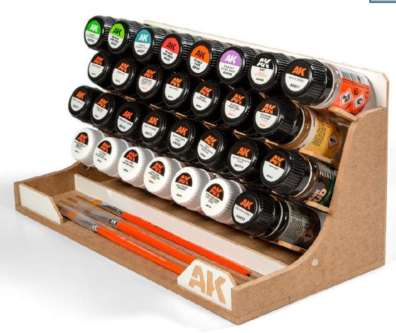 Black Forest® Hobby Supply Co AK Interactive ORG35 Modular Paint Organizer Stand for 35ml (Holds 30 Bottles & — Paints,
