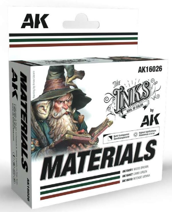 Black Forest® Hobby Supply Co AK Interactive 16026 Inks: Materials Acrylic Set (3 Colors) 30ml Bottles — Paints, Tools,