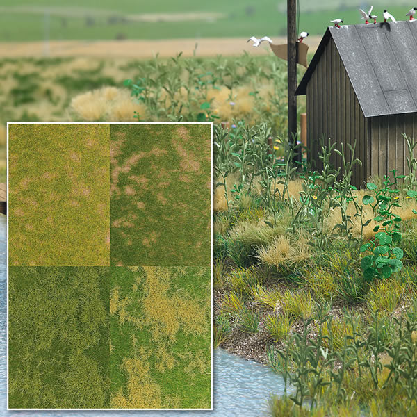 Black Forest® Hobby Supply Co Busch 1300 HO Scale Groundcover Mat Set — HO Scale Scenery > Busch