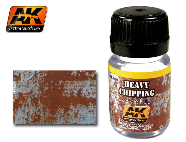 Black Forest® Hobby Supply Co AK Interactive 89 Heavy Chipping Effects Acrylic Paint 35ml Bottle — Glues, Paints, Tools > AK