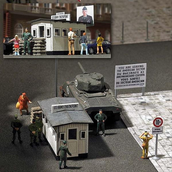 Busch 1490 HO Scale Checkpoint Charlie Guard House Kit