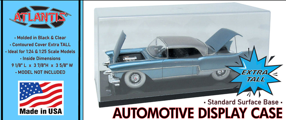 Atlantis Models Auto Display Case 1/24 1/25 Tall Standard Base — Model Display Case