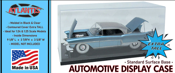 Atlantis Models Auto Display Case 1/24 1/25 Tall Standard Base — Model Display Case